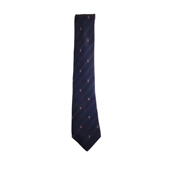 Valentino Cravatte Neck Tie Mens Navy Silk - Picture 1 of 4